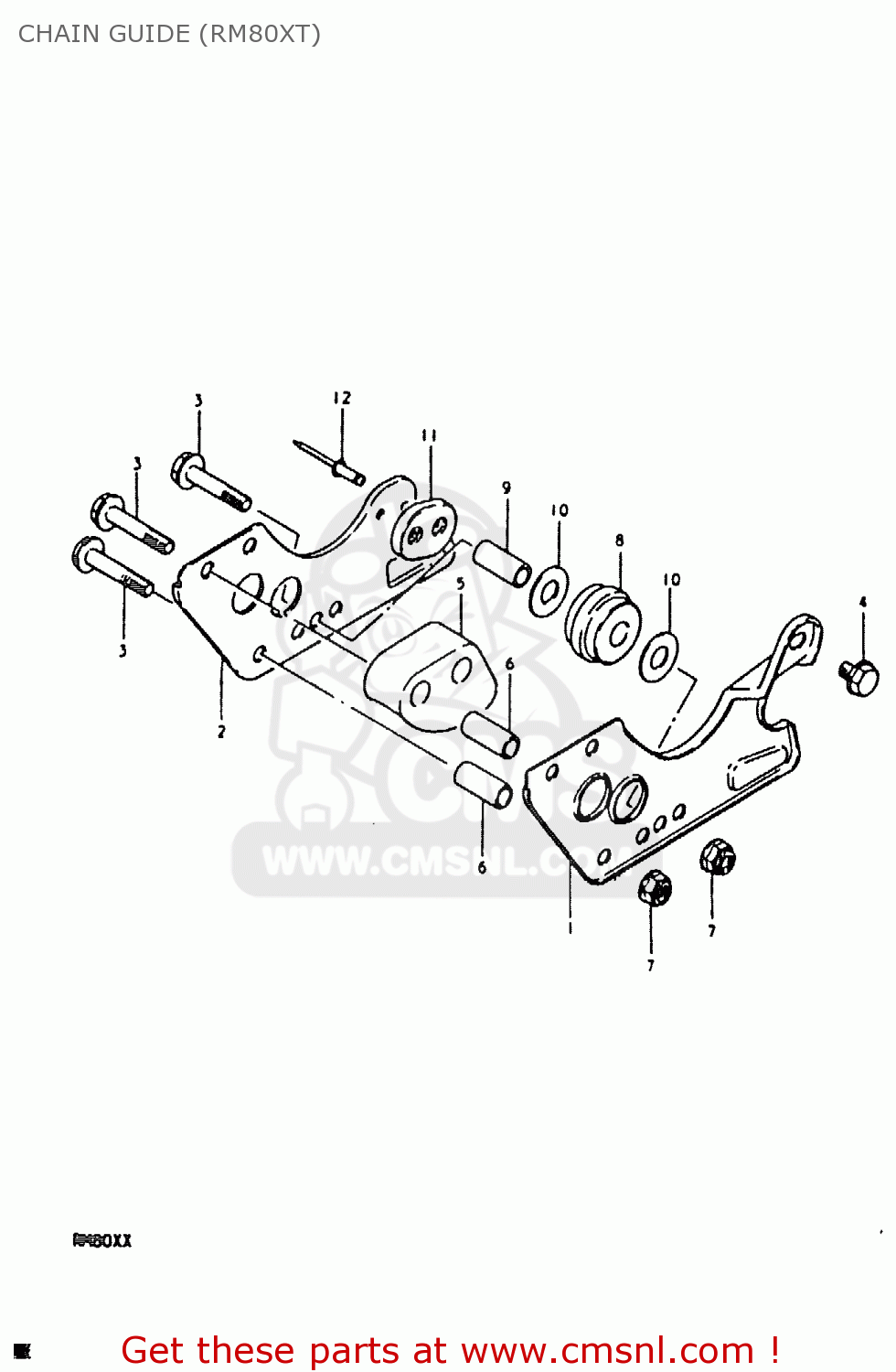 CHAIN GUIDE (RM80XT) RM80X 1980 (T)
