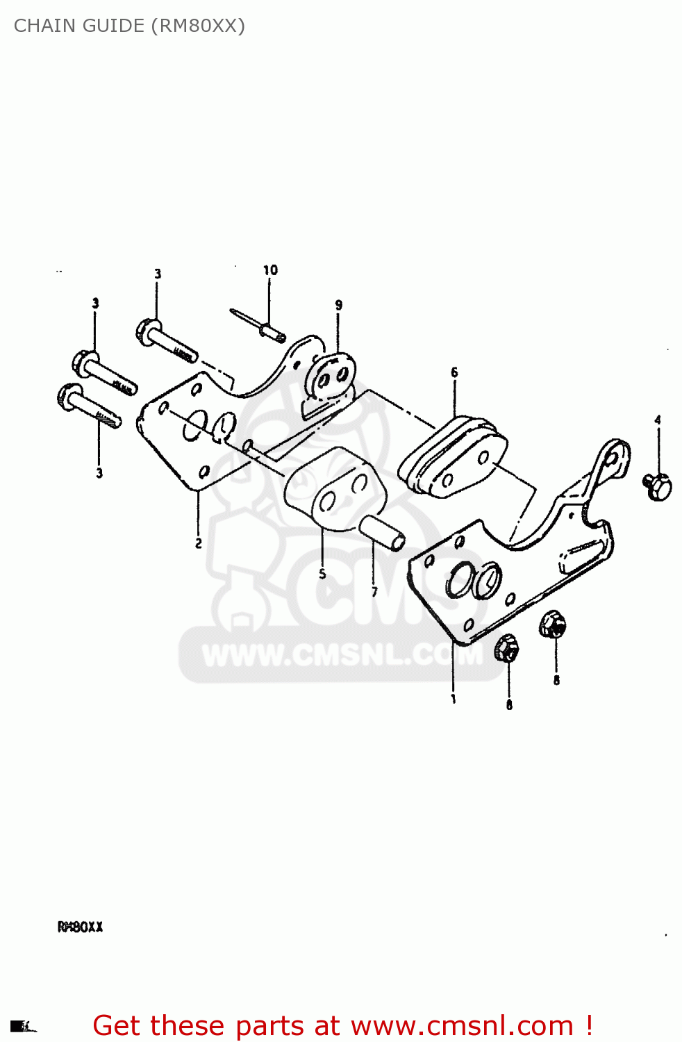 CHAIN GUIDE (RM80XX) RM80X 1980 (T)