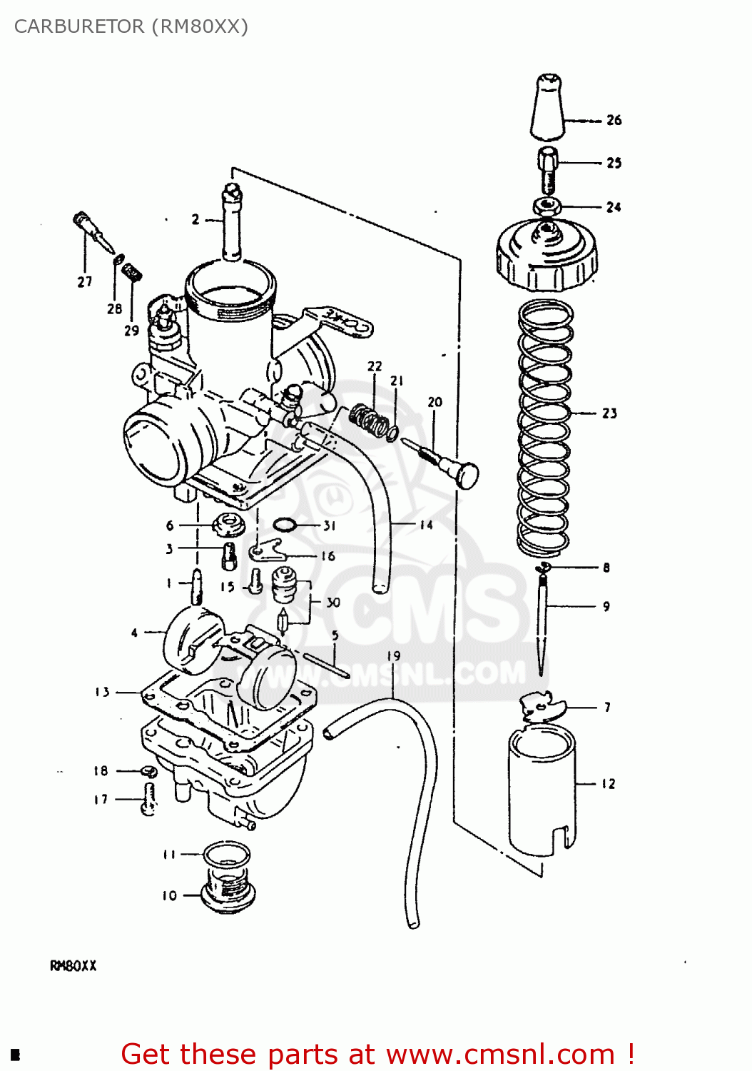 CARBURETOR (RM80XX) RM80X 1980 (T)