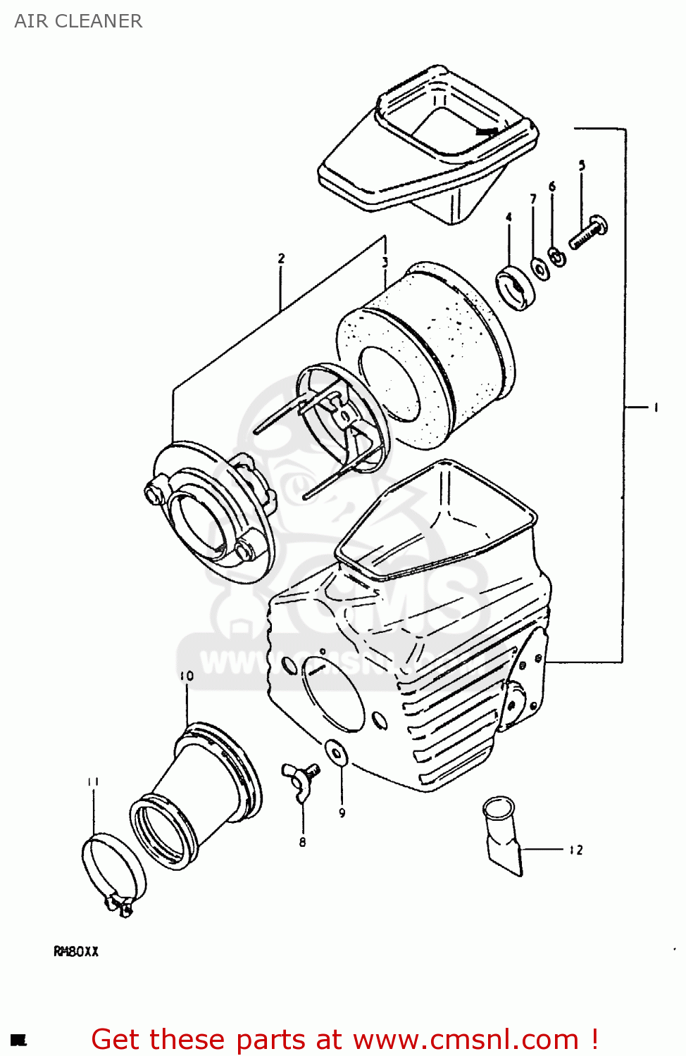 AIR CLEANER RM80X 1980 (T)