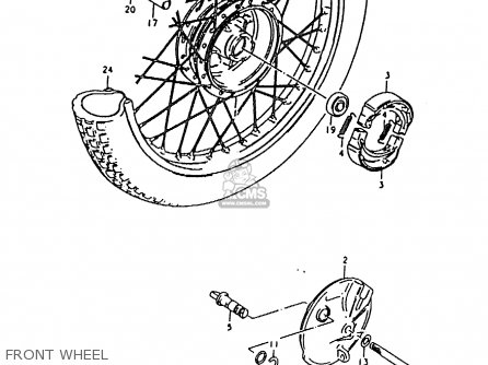 FRONT WHEEL - RM80X 1980 (T)