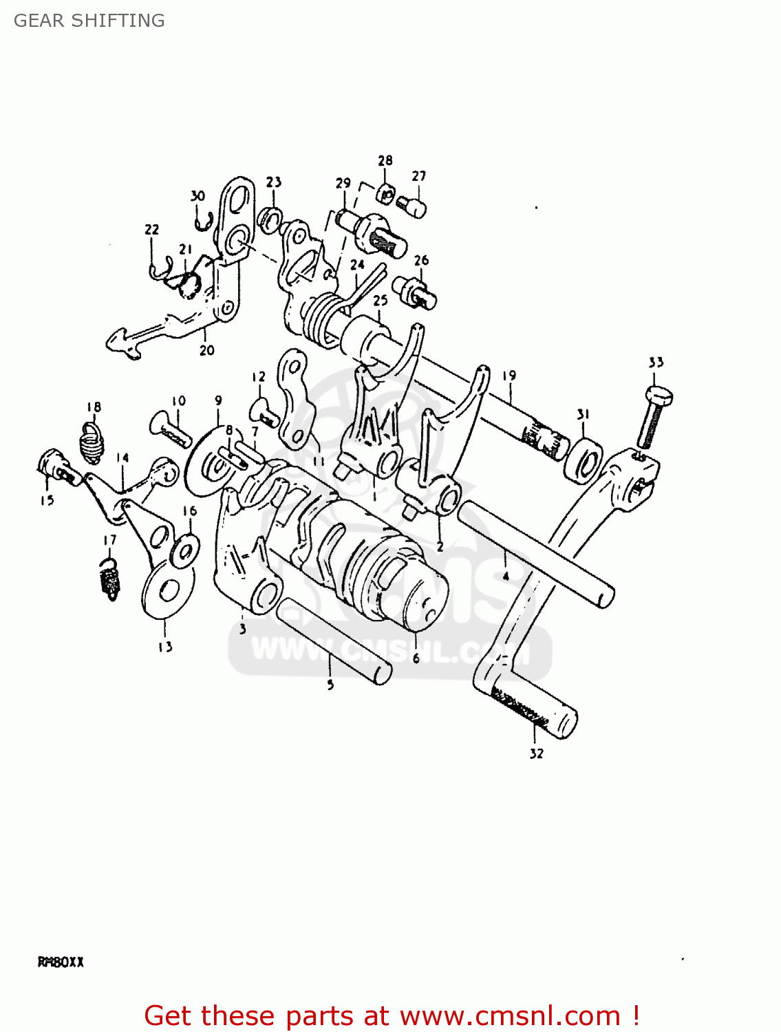 GEAR SHIFTING RM80X 1981 (X)