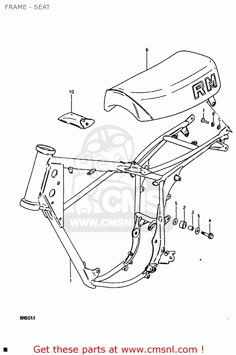 FRAME - SEAT RM80X 1981 (X)