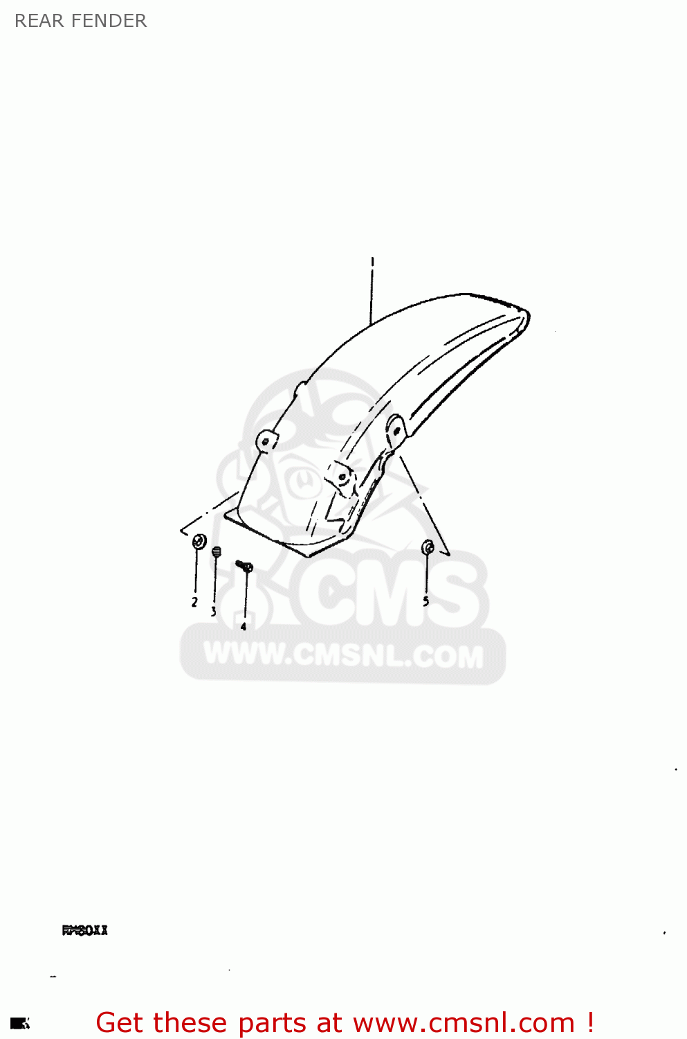 REAR FENDER RM80X 1981 (X)