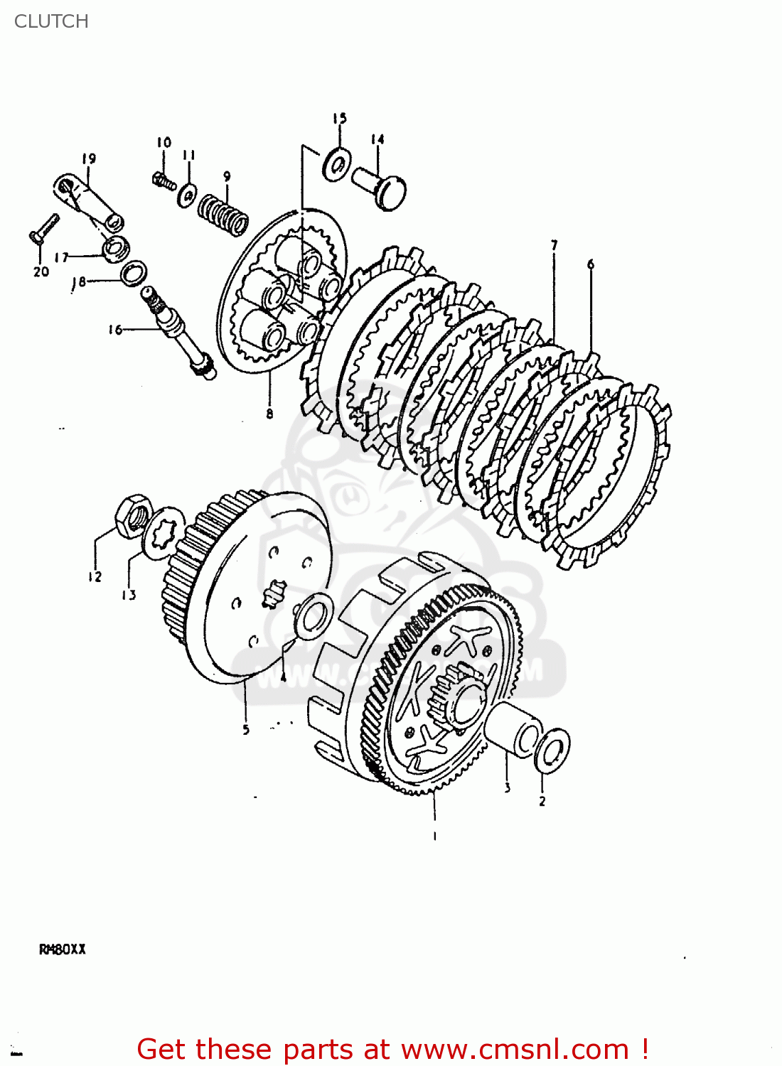 CLUTCH RM80X 1981 (X)