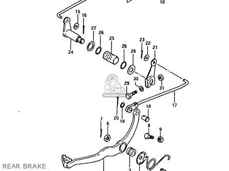 REAR BRAKE - RM80X 1981 (X)