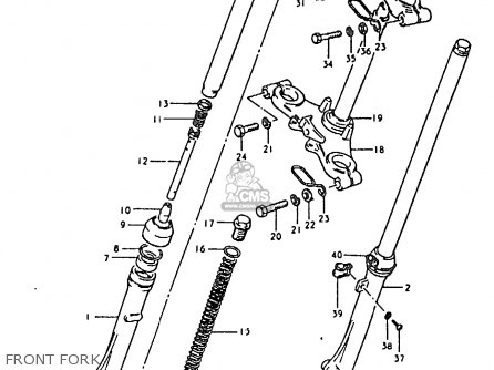 FRONT FORK - RM80X 1981 (X)
