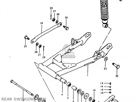 REAR SWINGING ARM - RM80X 1981 (X)