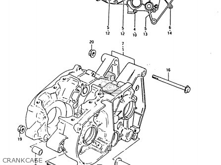 CRANKCASE - RM80X 1981 (X)