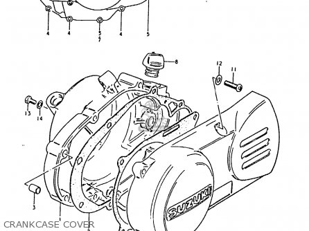 CRANKCASE COVER - RM80X 1981 (X)