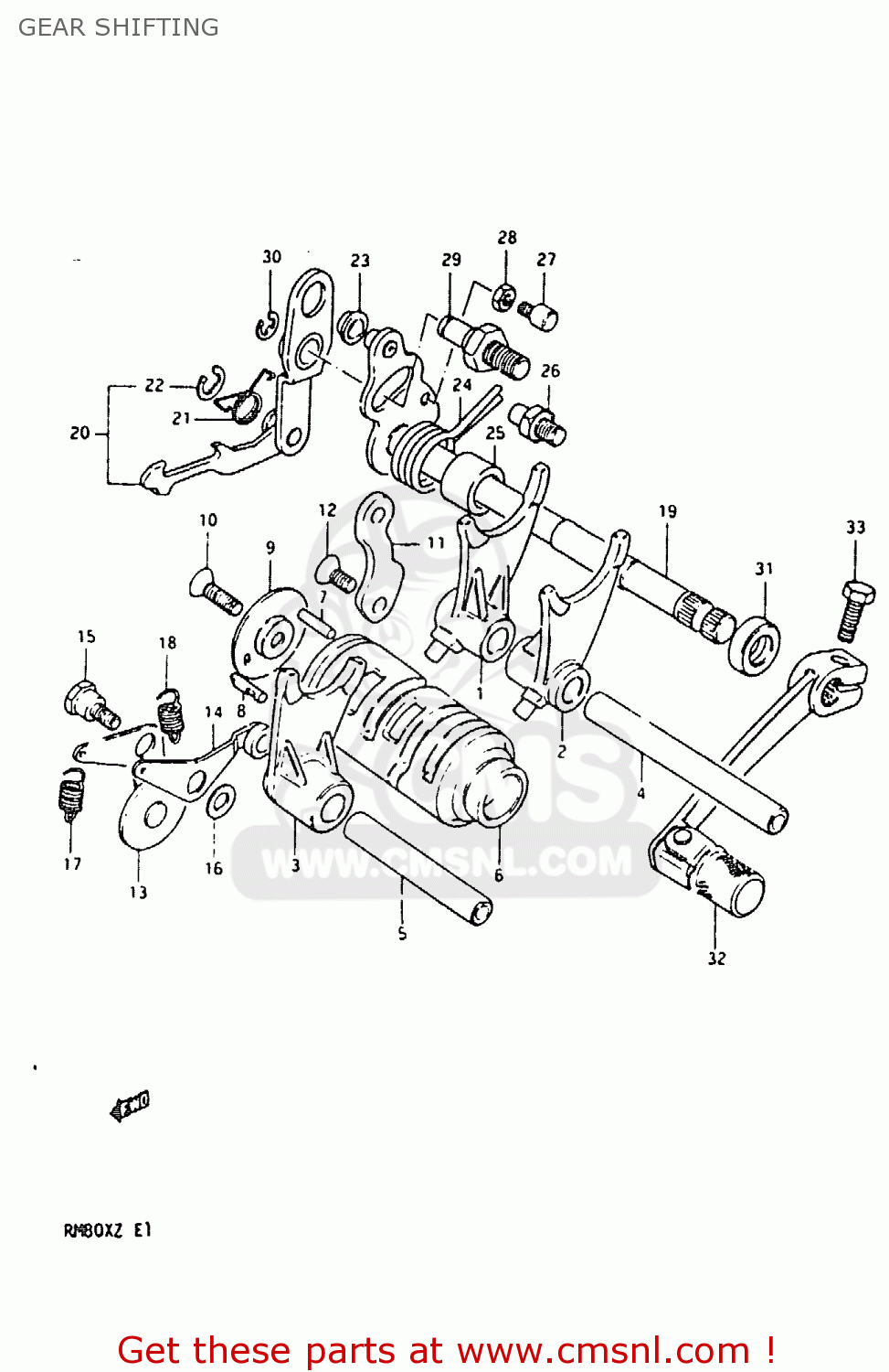 GEAR SHIFTING RM80X 1982 (Z)