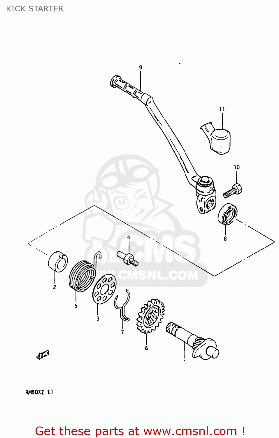 KICK STARTER RM80X 1982 (Z)