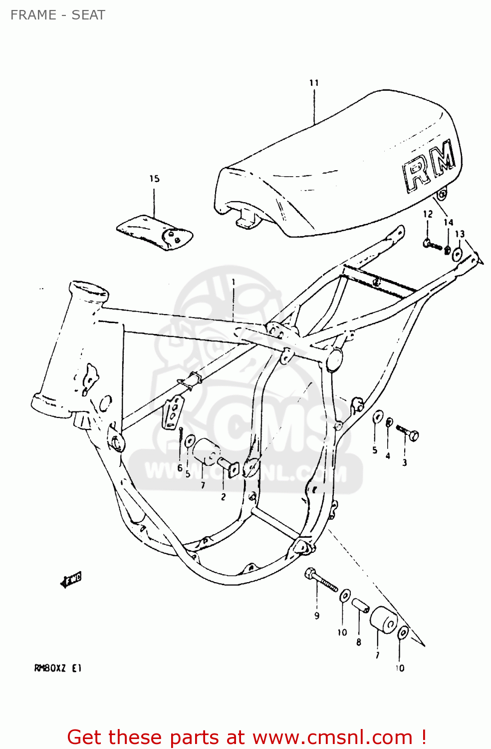FRAME - SEAT RM80X 1982 (Z)