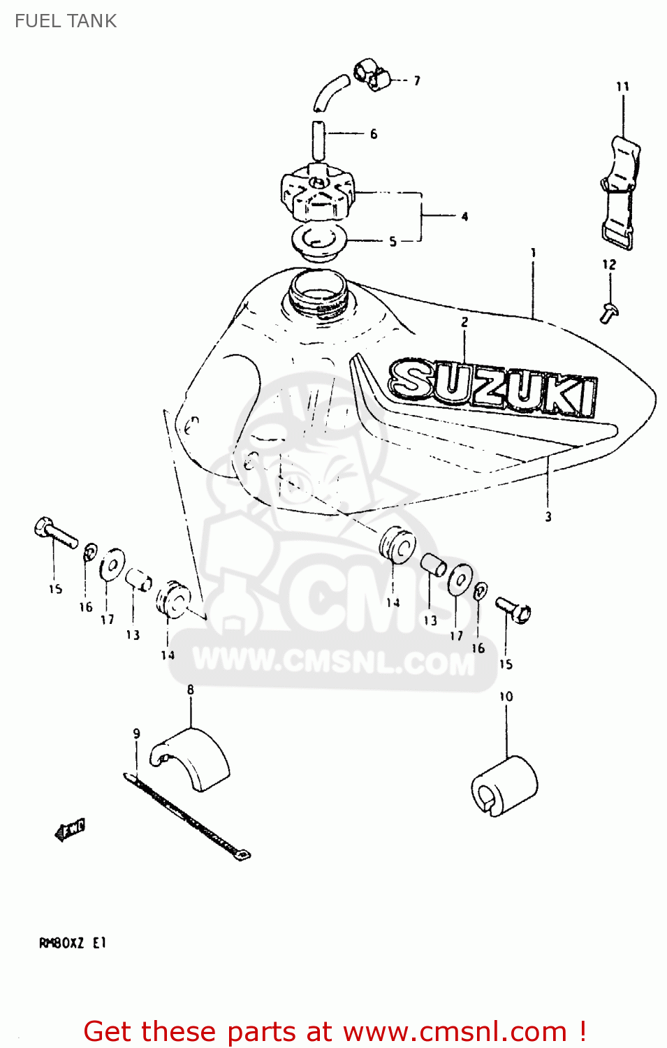 FUEL TANK RM80X 1982 (Z)