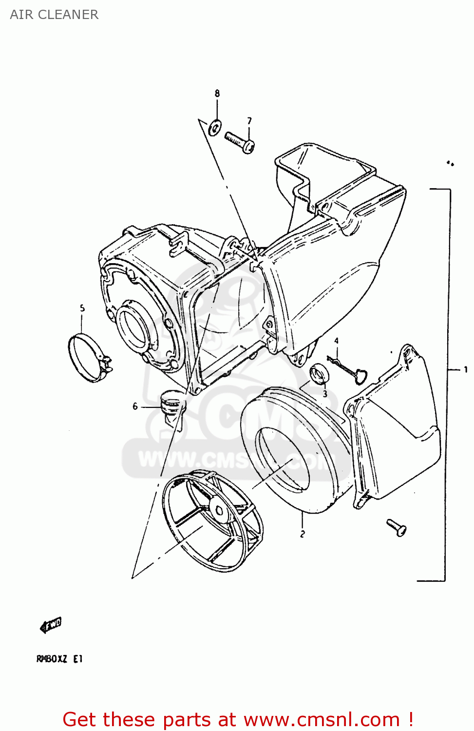 AIR CLEANER RM80X 1982 (Z)