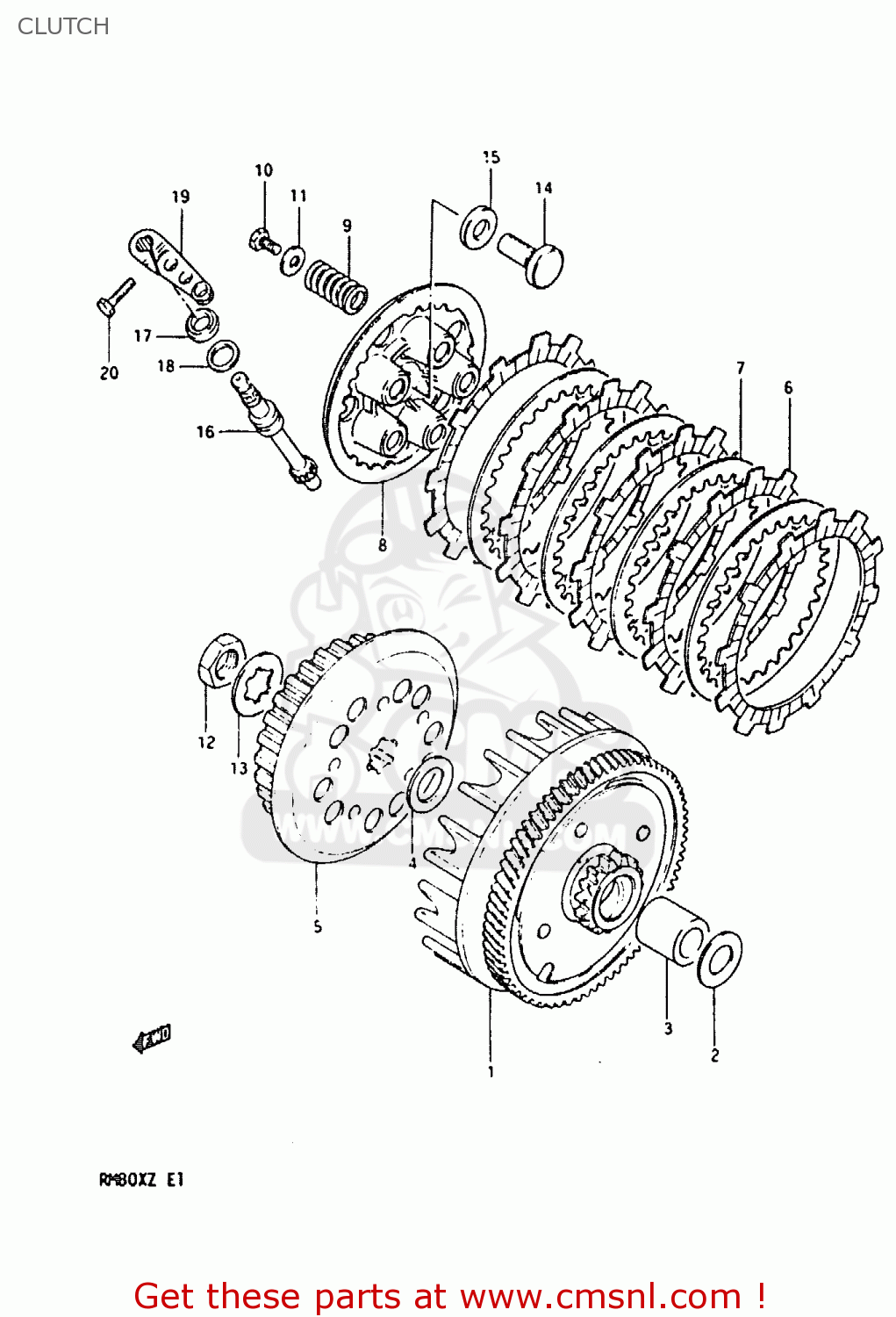 CLUTCH RM80X 1982 (Z)