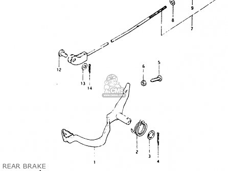 REAR BRAKE - RM80X 1982 (Z)