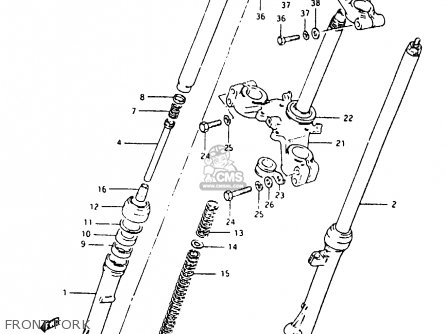 FRONT FORK - RM80X 1982 (Z)