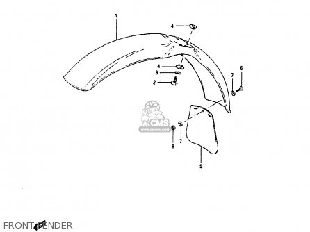FRONT FENDER - RM80X 1982 (Z)