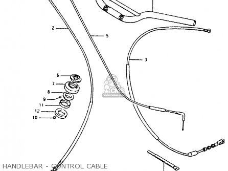 HANDLEBAR - CONTROL CABLE - RM80X 1982 (Z)