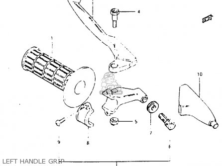 LEFT HANDLE GRIP - RM80X 1982 (Z)