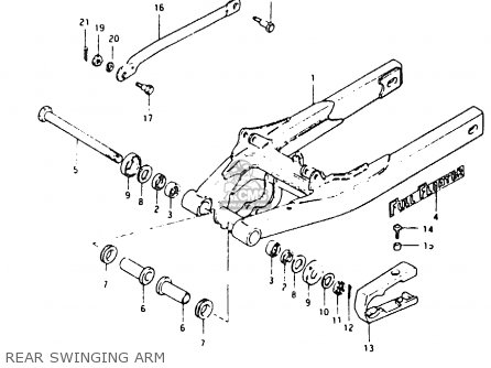 REAR SWINGING ARM - RM80X 1982 (Z)