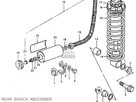 REAR SHOCK ABSORBER - RM80X 1982 (Z)