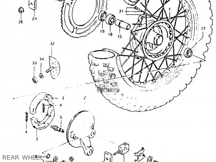 REAR WHEEL - RM80X 1982 (Z)