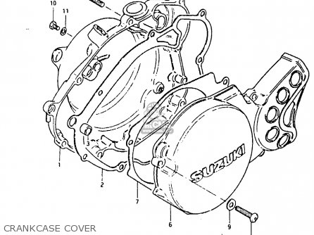 CRANKCASE COVER - RM80X 1982 (Z)