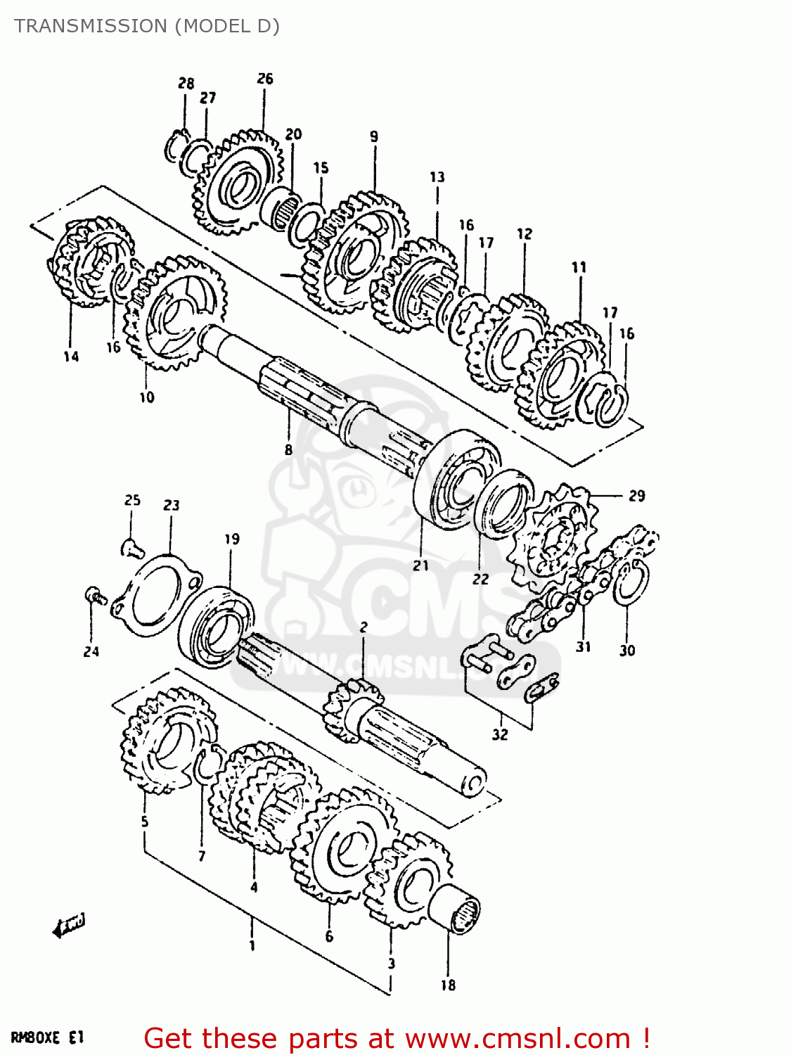 TRANSMISSION (MODEL D) RM80X 1983 (D)