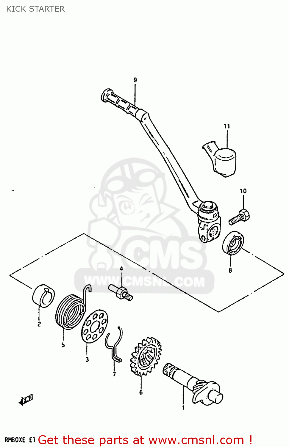 KICK STARTER RM80X 1983 (D)