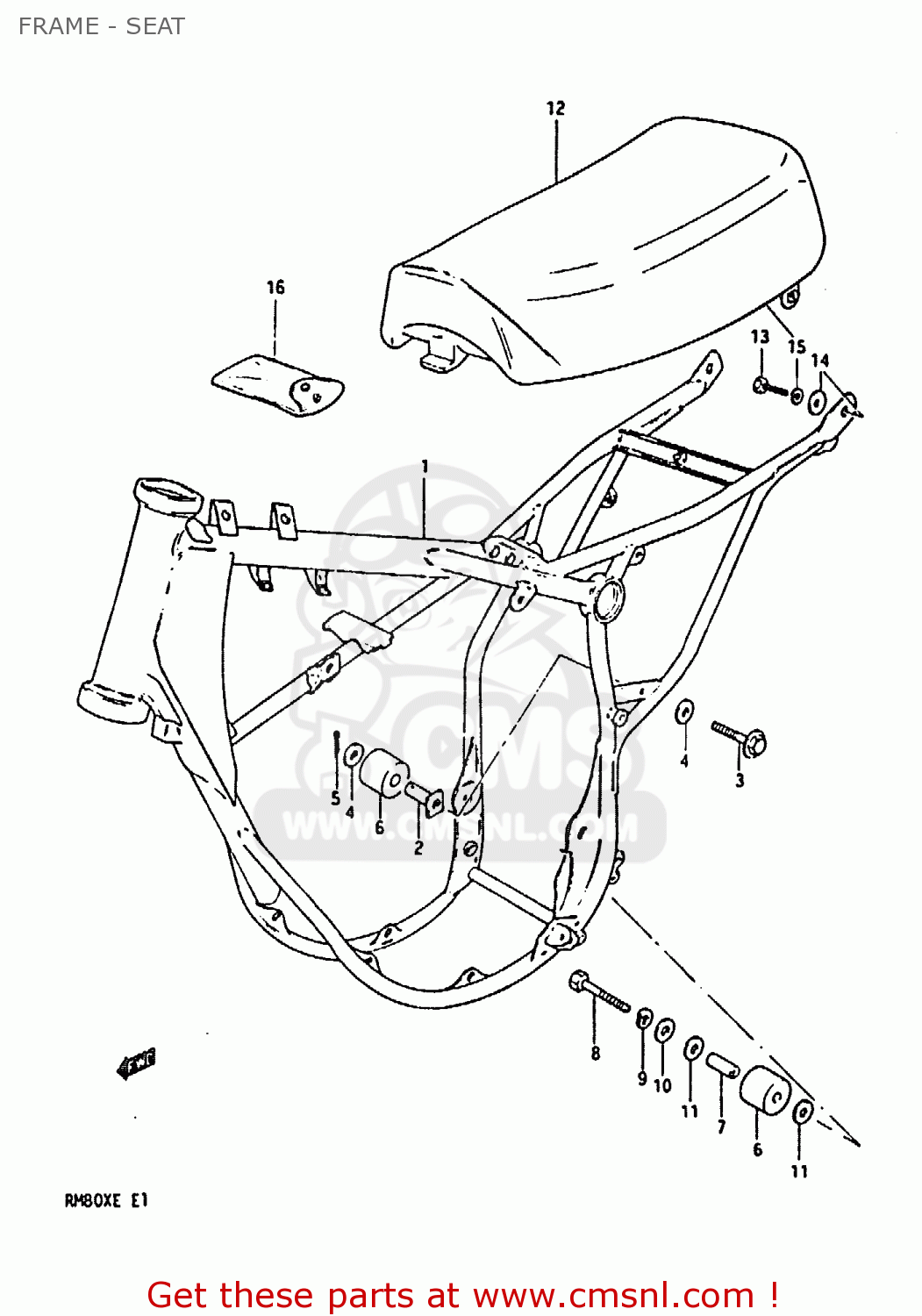 FRAME - SEAT RM80X 1983 (D)