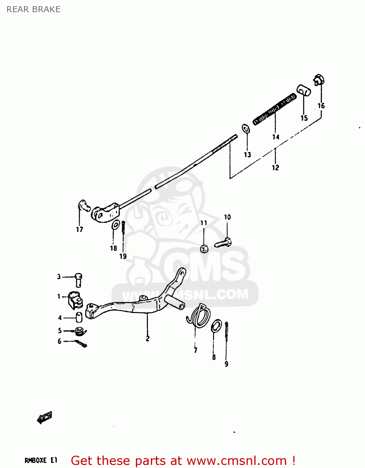 REAR BRAKE RM80X 1983 (D)
