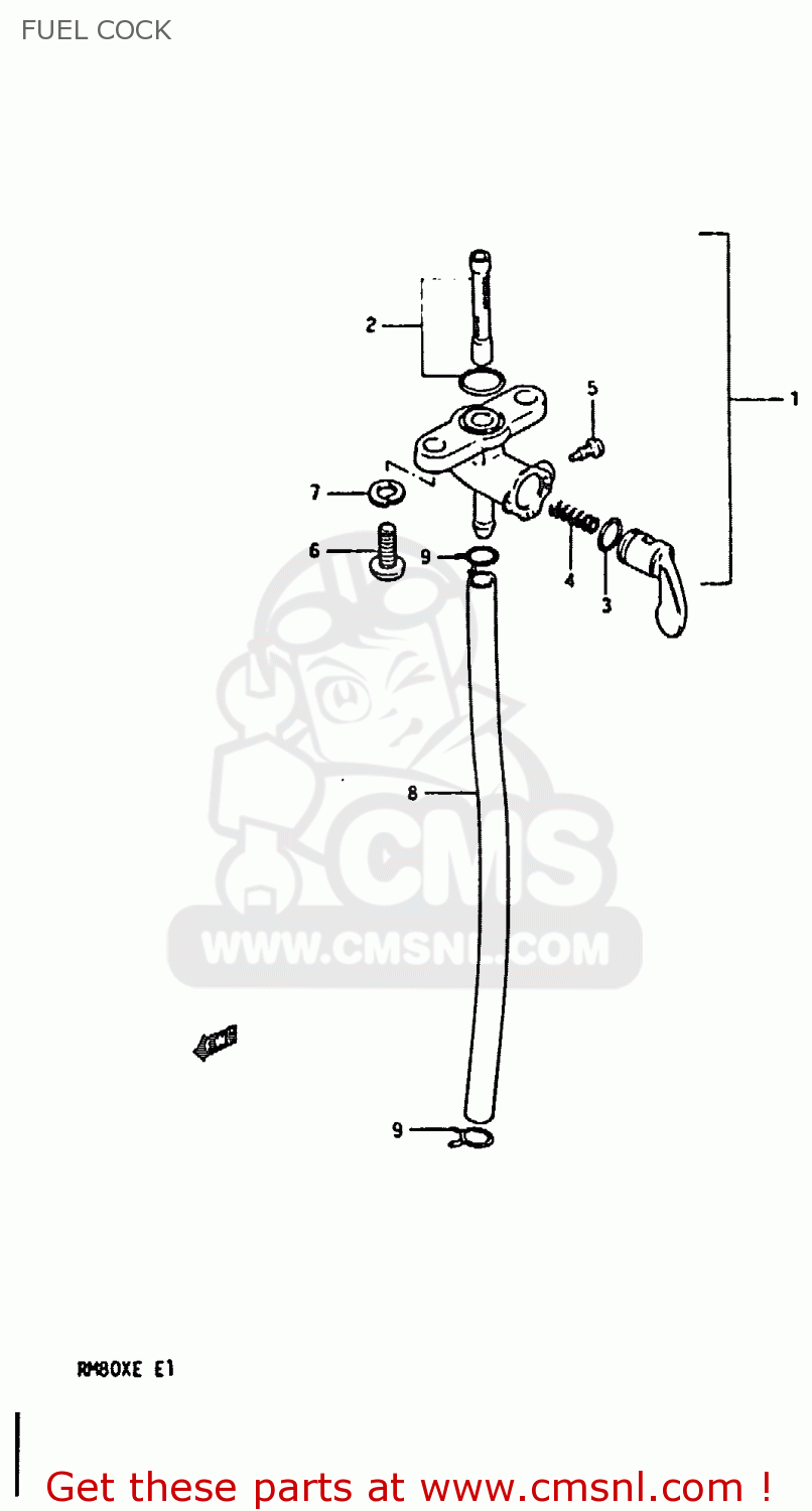 FUEL COCK RM80X 1983 (D)