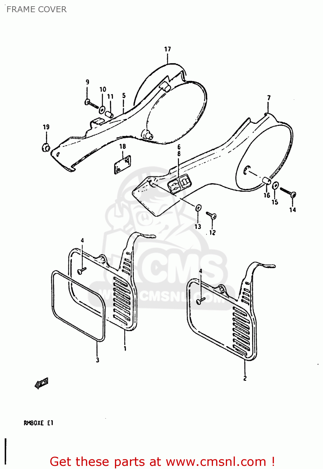 FRAME COVER RM80X 1983 (D)