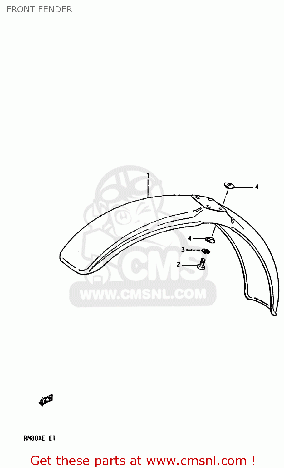 FRONT FENDER RM80X 1983 (D)