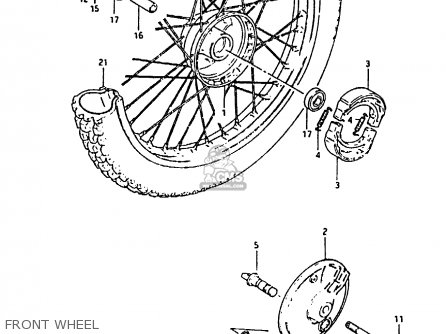 FRONT WHEEL - RM80X 1983 (D)