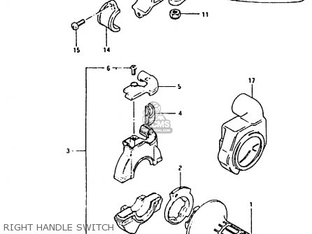 RIGHT HANDLE SWITCH - RM80X 1983 (D)