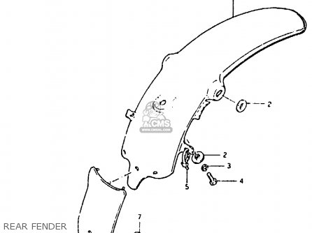 REAR FENDER - RM80X 1983 (D)