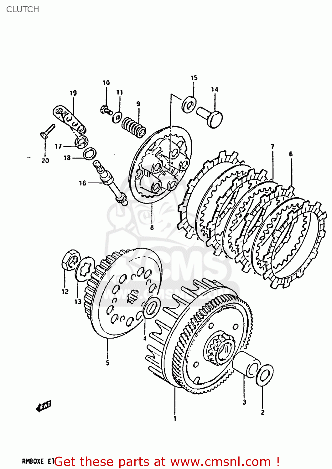 CLUTCH RM80X 1984 (E)