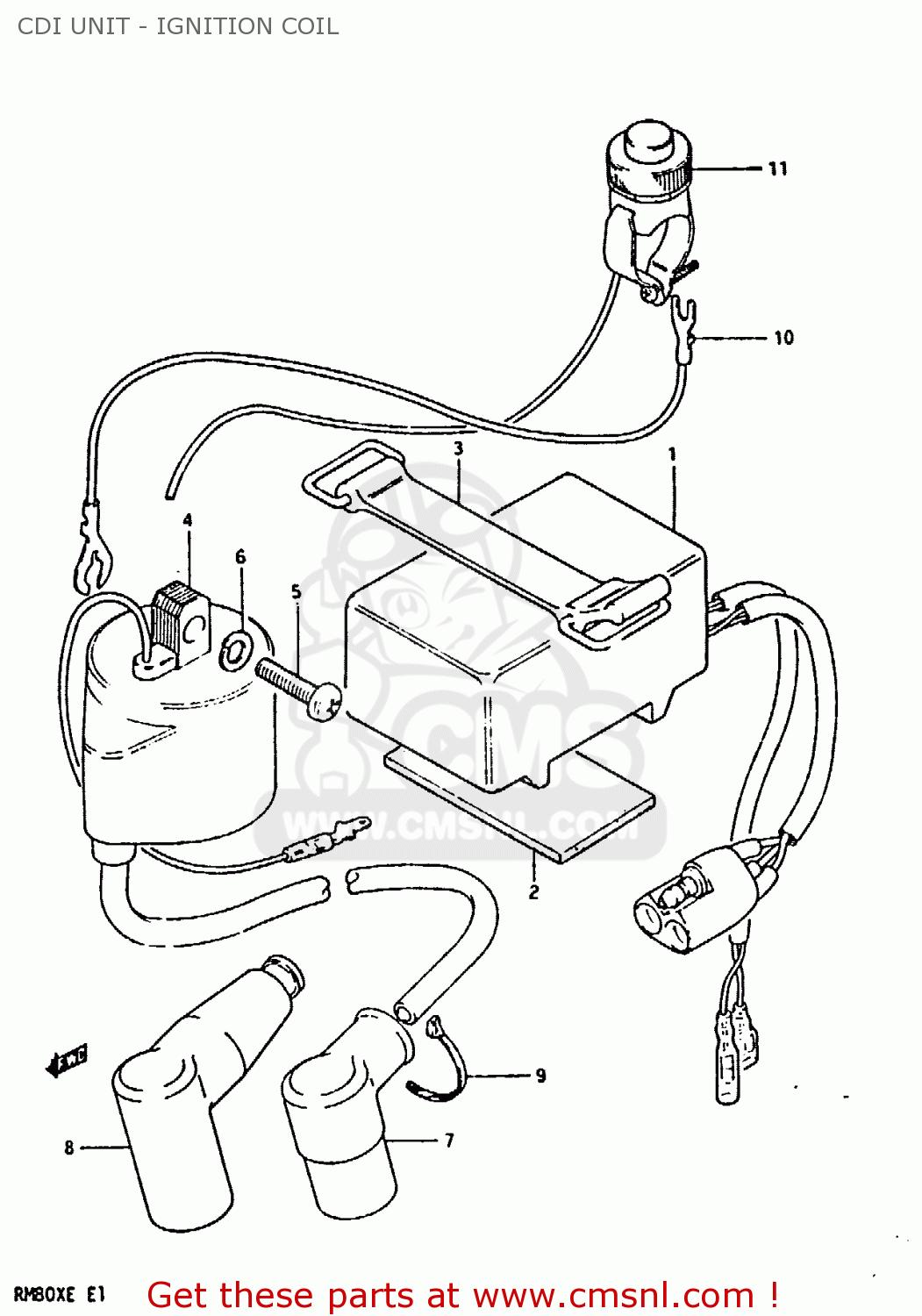 CDI UNIT - IGNITION COIL RM80X 1984 (E)