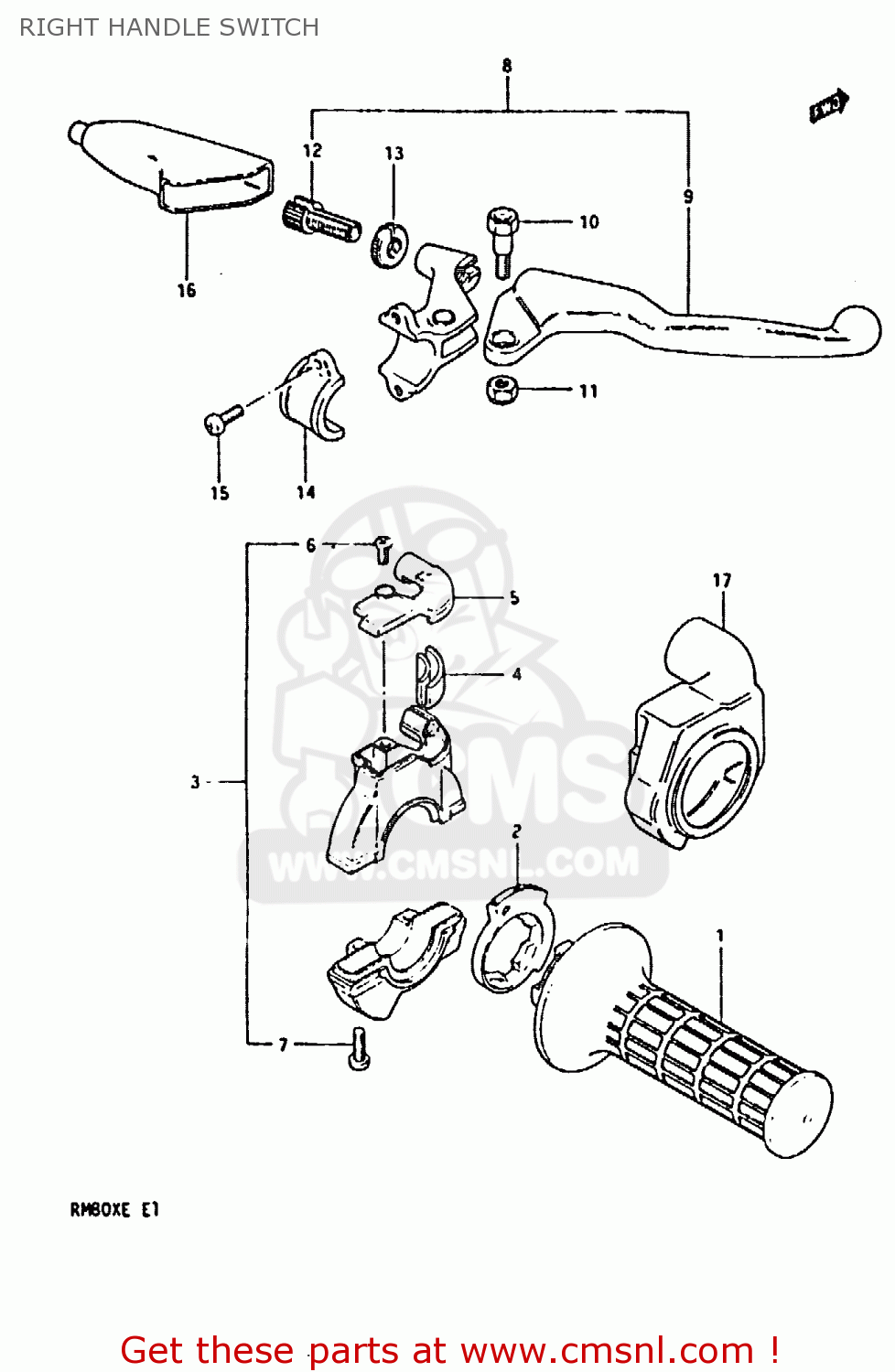 RIGHT HANDLE SWITCH RM80X 1984 (E)