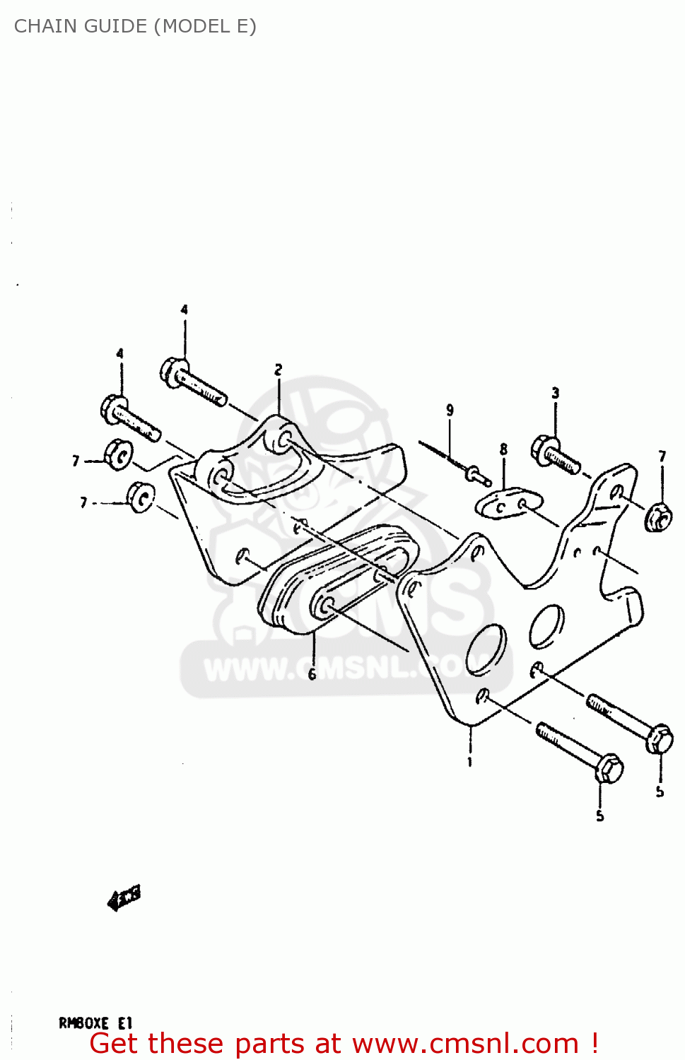 CHAIN GUIDE (MODEL E) RM80X 1984 (E)