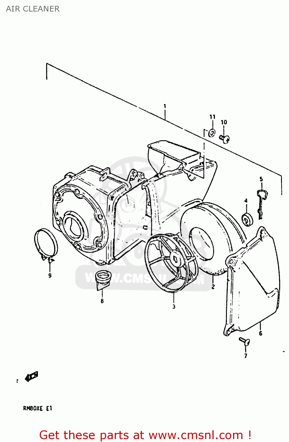 AIR CLEANER RM80X 1984 (E)