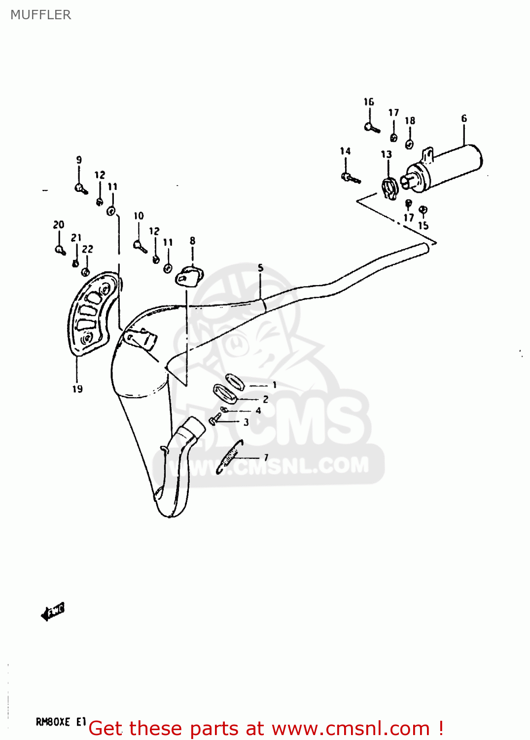 MUFFLER RM80X 1984 (E)