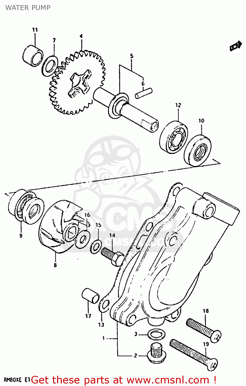 WATER PUMP RM80X 1984 (E)