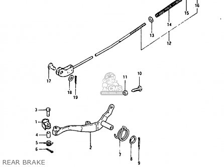 REAR BRAKE - RM80X 1984 (E)