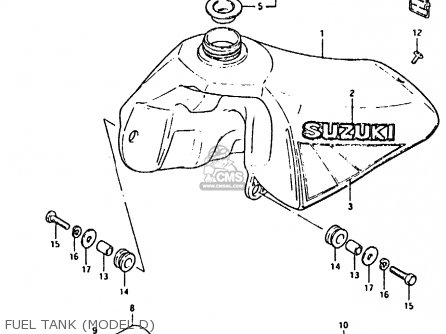 FUEL TANK (MODEL D) - RM80X 1984 (E)