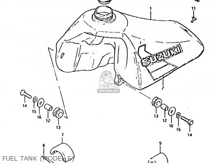 FUEL TANK (MODEL E) - RM80X 1984 (E)