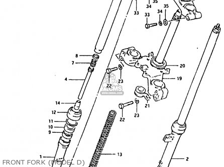 FRONT FORK (MODEL D) - RM80X 1984 (E)